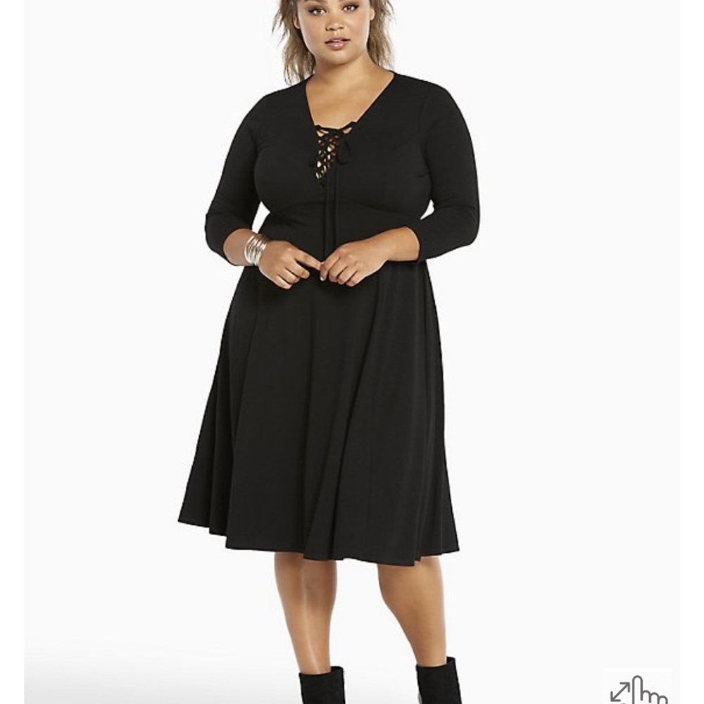 MIDI JERSEY TIE-FRONT DRESS